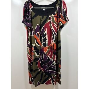 Ronni Nicole Dress Womens Size 16 Multicolor Butterfly Short Sleeve‎